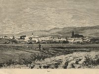 Panorama Zagreba sa jugoistoka, oko 1860. godine